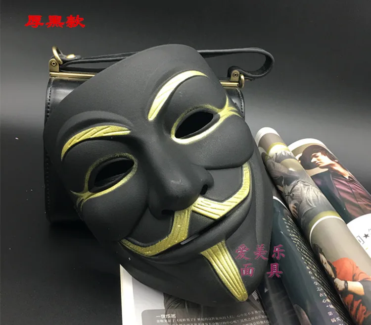 V для Vendetta полная маска для взрослых человек 17*21 см Красочный Хэллоуин косплей маскарад Вечерние V маска
