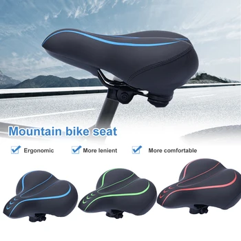 

Bicycle Saddle with Inflatable Model 300mm*200mm Blue/Green/Red Silicone Bicycle Seat Cushion Black Steel Bow Accessories