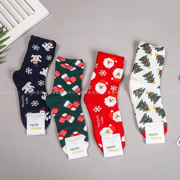 

Snowman Woman Socks Christmas Kawaii Crew Women Sock Cotton Sox Warm Cartoon Ladies Autumn Winter Classic Lady Calcetines Hombre