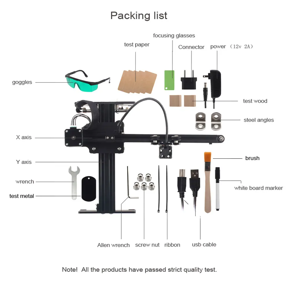 NEJE Мастер 7 Вт режущий лазер cnc гравировальный станок по металлу/быстроходный деревообрабатывающий фрезерный станок/Бумага 2 оси лазерного гравера/настольный принтер, резак лазерные защитные очки