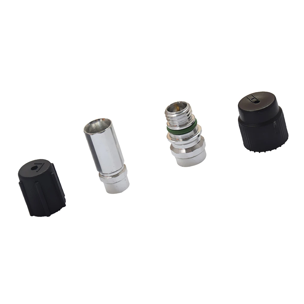 1 Set A C Service Ports Adapters Ball Valves Low High Side For Gm Ford Chrysler Honda Etc Heater Parts Aliexpress
