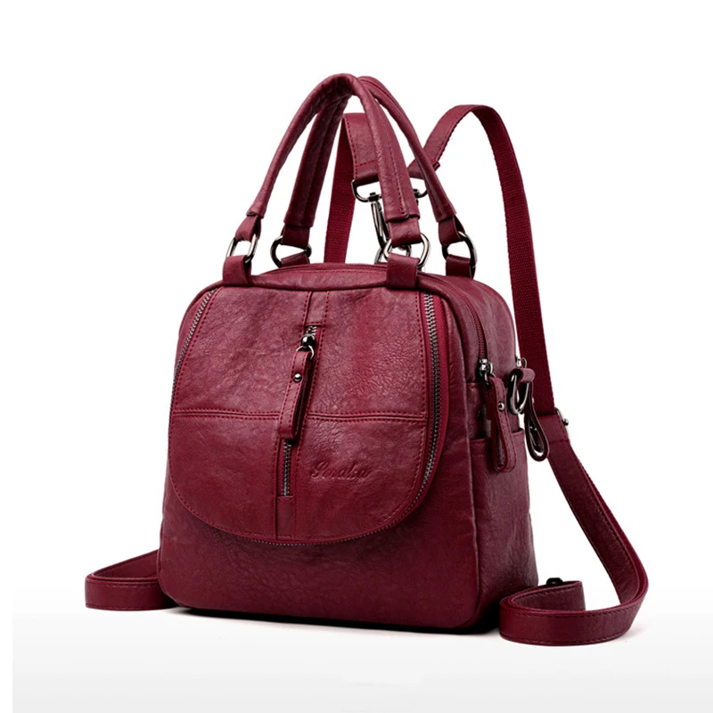 Модный брендовый женский рюкзак из искусственной кожи 3 в 1, маленький женский рюкзак с защитой от кражи, сумочка, женская сумка на плечо для девочек