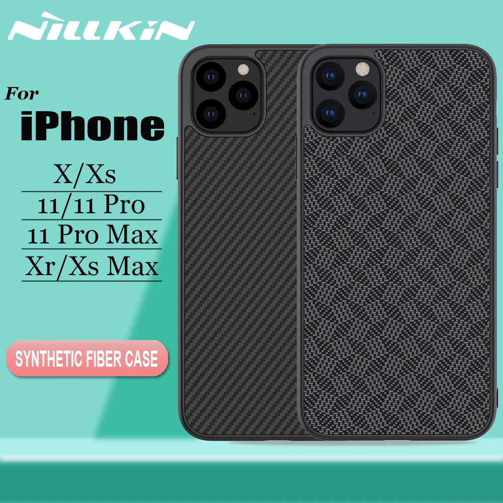 Чехол Nillkin для iPhone 11 Pro Max X Xr Xs жесткий пластиковый чехол из углеволокна Max|Бамперы|