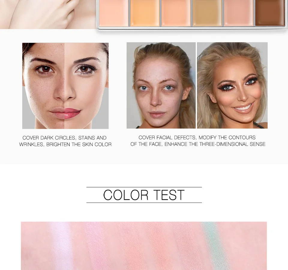 O.TWO.O Concealer Palette Prime Cream Paleta De Corretivo Profissional Cosmetic Camouflage Concealer Palette Face Makeup
