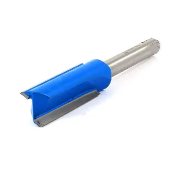 

uxcell 1/4" x 1/2" Dual Flutes Straight Router Bit Wood Cutter Blue