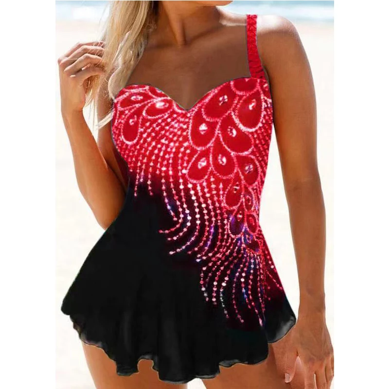 two piece swimdress