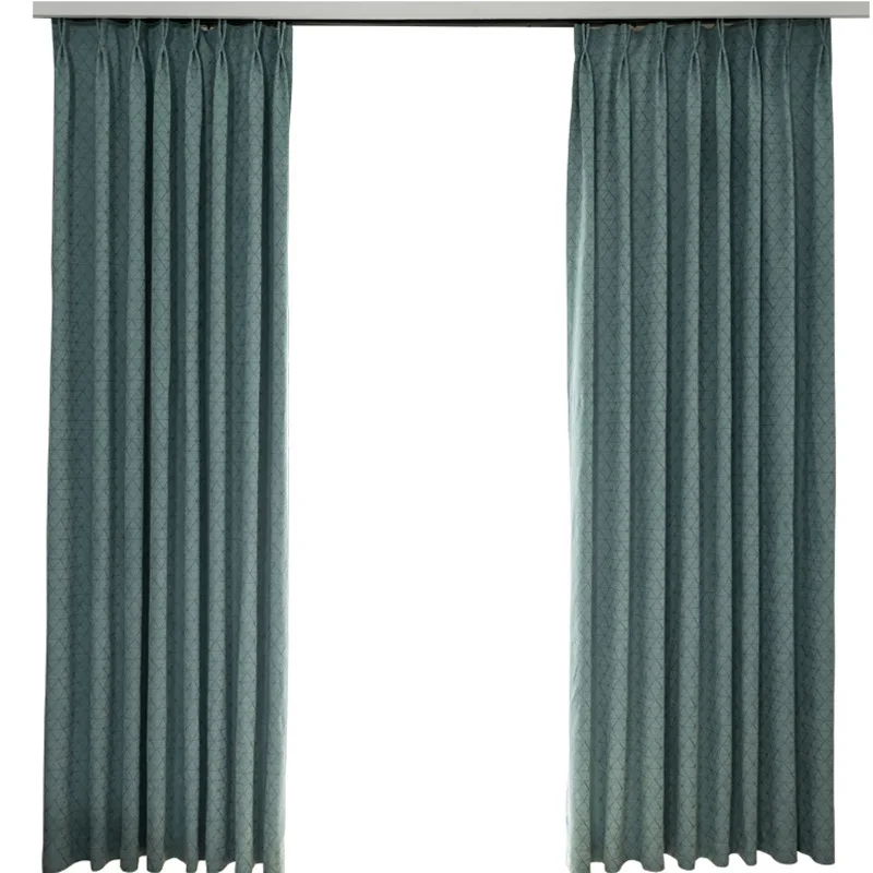 Затемненная занавеска s для гостиной на заказ размер зеленая жаккардовая занавеска американский стиль занавеска s на окно спальни