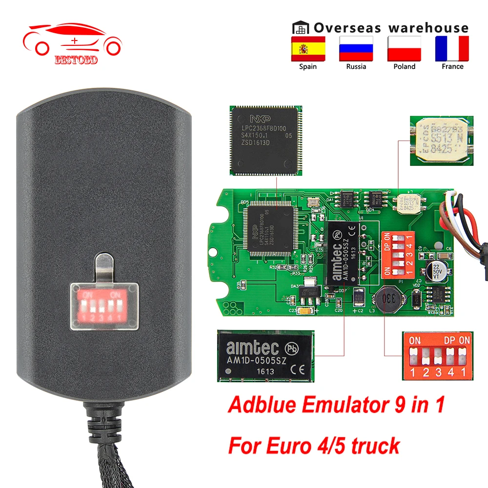 car battery drain tester Adblue 9 in 1 Adblue Emulator 7 in 1 EURO 4/5 For Scania For Volvo Truck For Commins For IVECO AdBlue Emulator 9in1 7in1 Box best automotive engine analyzer