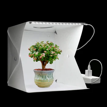 

LED Folding Lightbox Portable Photography Photo Studio Softbox Brightness Light Box For DSLR Camera Tabletop Shooting 20X20X20CM