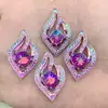 10pcs 21*34mm Leaves shape Sew on rhinestones flatback resin crystals accessory gemstone strass loose beads -S411 ► Photo 3/6