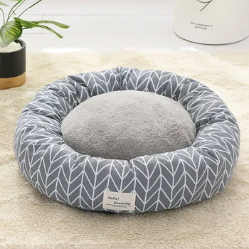 

Cat Bed Dog Bed Round pet nest Extra Soft Comfortable Cute,Cat Cushion Bed Washable,Oval Donut Nesting Cave Bed Suitable