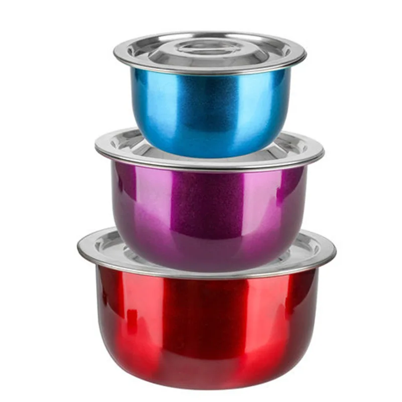 

Cross Border Electricity Supplier Color Stainless Steel Thailand Style City Soup Pot Three-piece Set Multi-Purpose Seasoning Pot