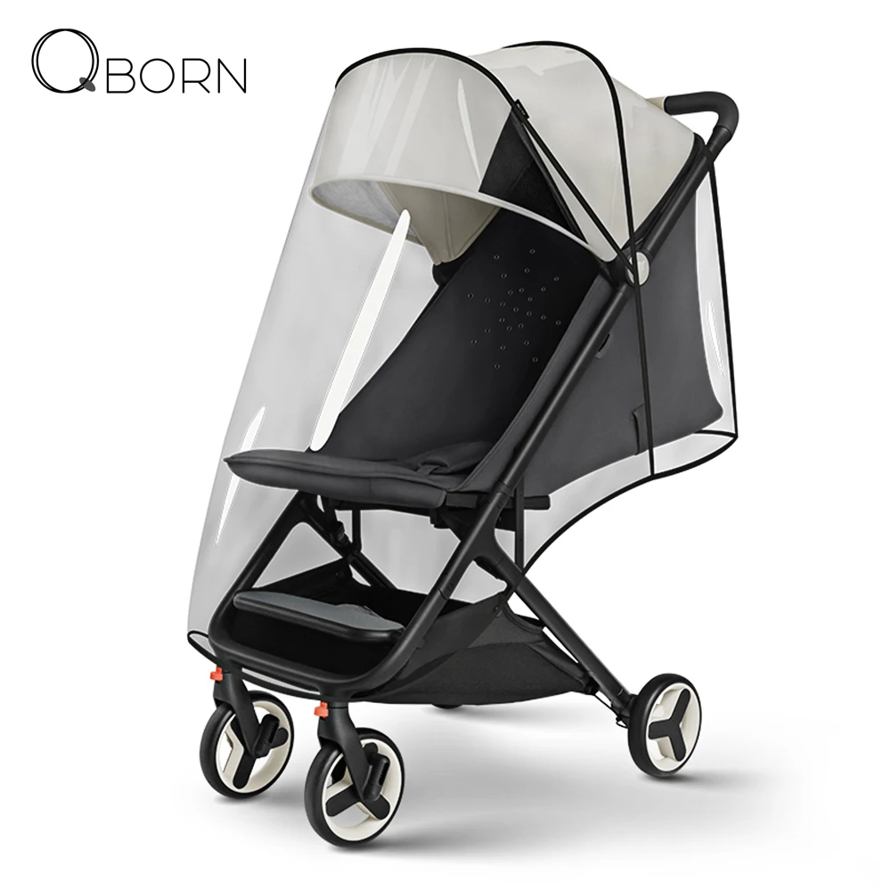 

QBORN PG06 Weather Shield Rain Cover Full-cover windproof rain cover Easy to install for Foldable Baby Stroller
