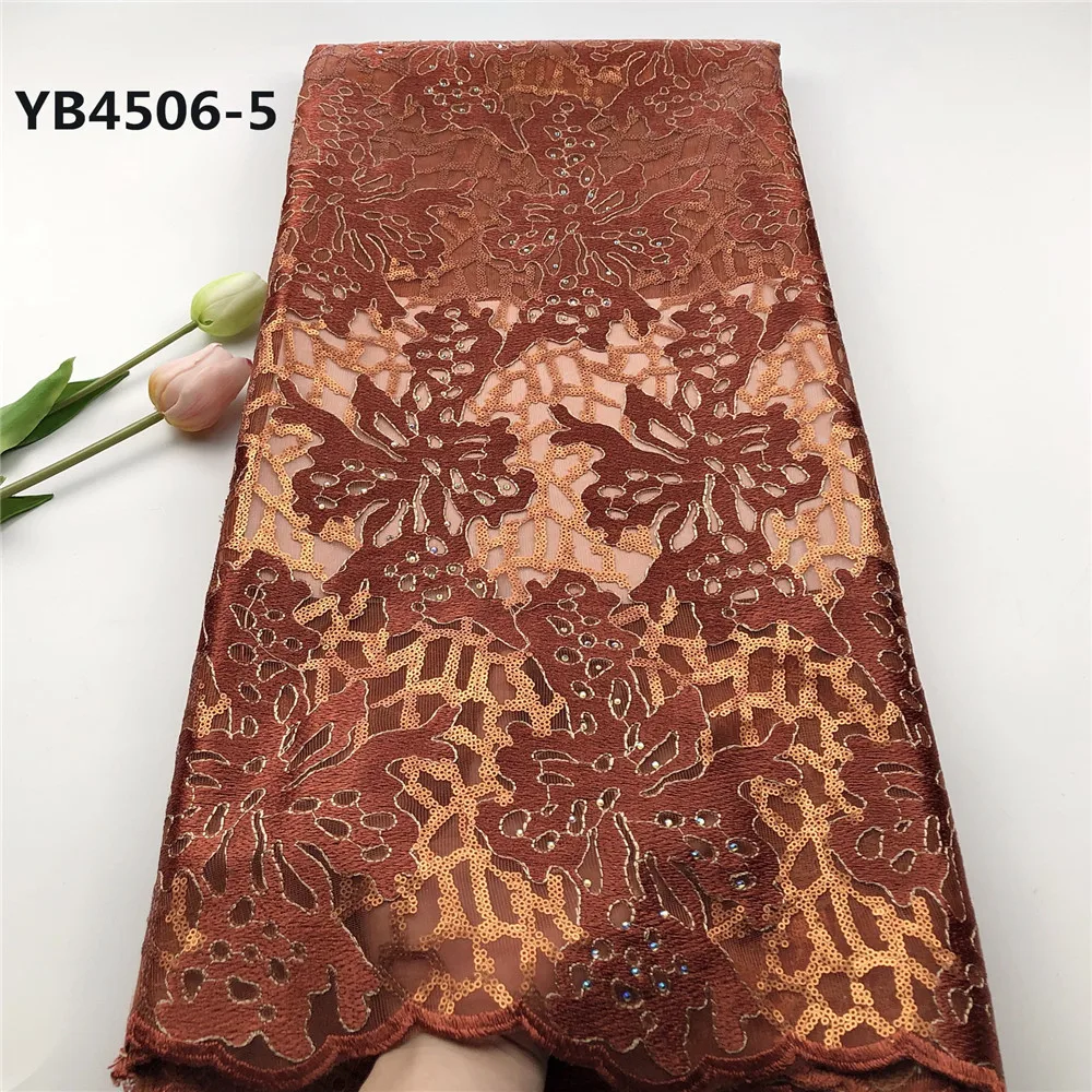 YB4506 фиолетовый цвет кружевная ткань из двойной органзы заводская цена праздничное платье ткань