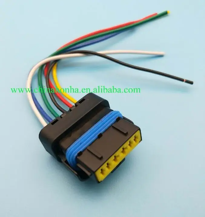 10 pcs 6 Pin Авто Подключение Клапан масло вилка насоса автомобиля дроссельной заслонки заглушка водонепроницаемый разъем - Color Name: 10 pcs