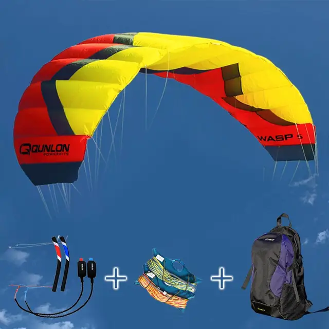 Wasp 3 Professional 5sqm 4 Line Traction Kite for Outdoor Power Stunt Kites Flying Surfing Equipment with Kitesurfing Set 1