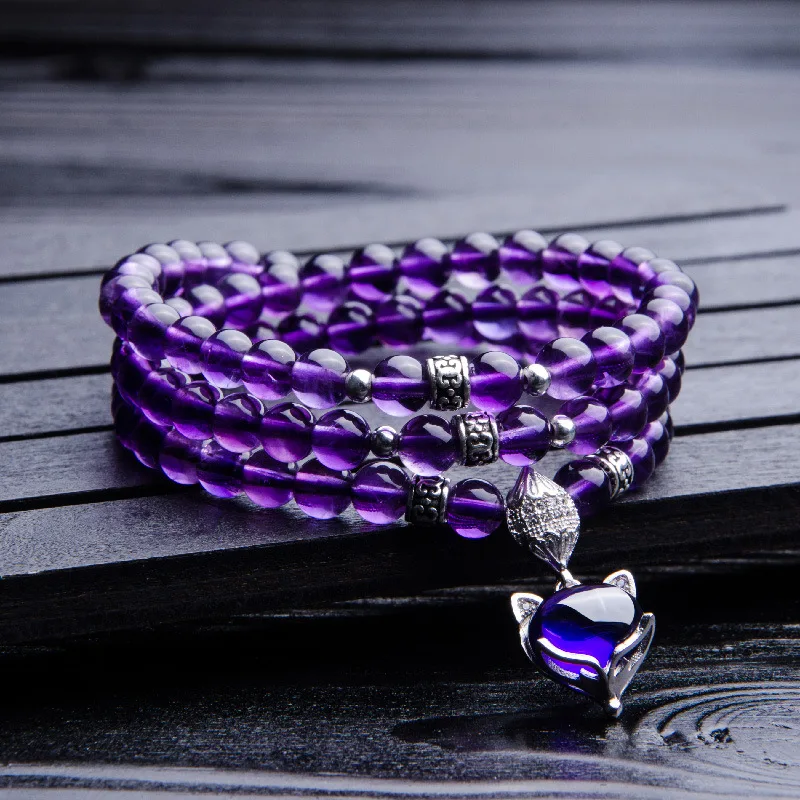 Natural Purple Amethyst Bracelet (1)