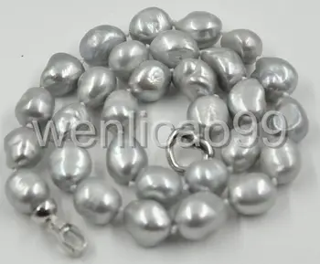 

natural 18" 11-12 MM SOUTH SEA NATURAL White PEARL NECKLACE 14K GOLD CLASP