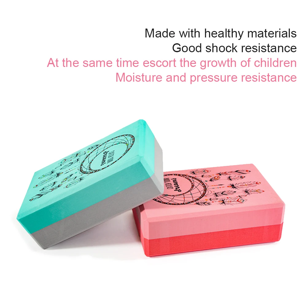 2020 New Fashion EVA Yoga Block Brick Training Exercise Fitness Sports Tool non-slip Yoga Pillow Cubes For Yoga Stretching Body