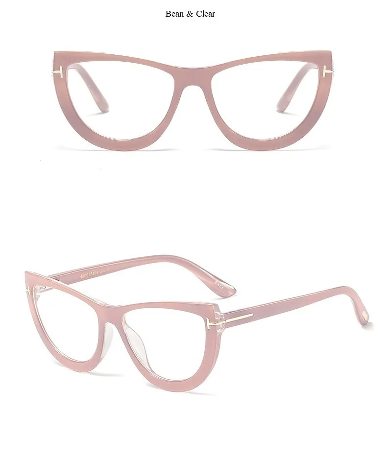 Овальные прозрачные очки кошачий глаз женские винтажные Ретро брендовые черные очки оправа женские компьютерные очки прозрачные оттенки