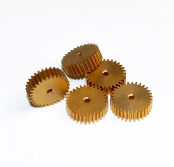 

3PCS/LOT 0.5M-30teeth Metal Copper Small Motor Modulus Spur Gear---hole:2mm