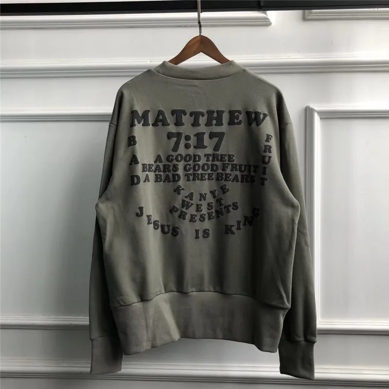 Толстовки с круглым вырезом для мужчин и женщин с 3D принтом "Sunday service Jesus Is King", "Kanye West", "Jesus Is King", пуловер с капюшоном