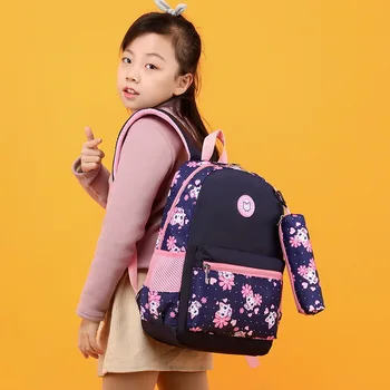 

3pcs/set Waterproof Children School Bags For Girls School Backpacks Kids Schoolbag Shoulder Bag Pencil Case Backpack