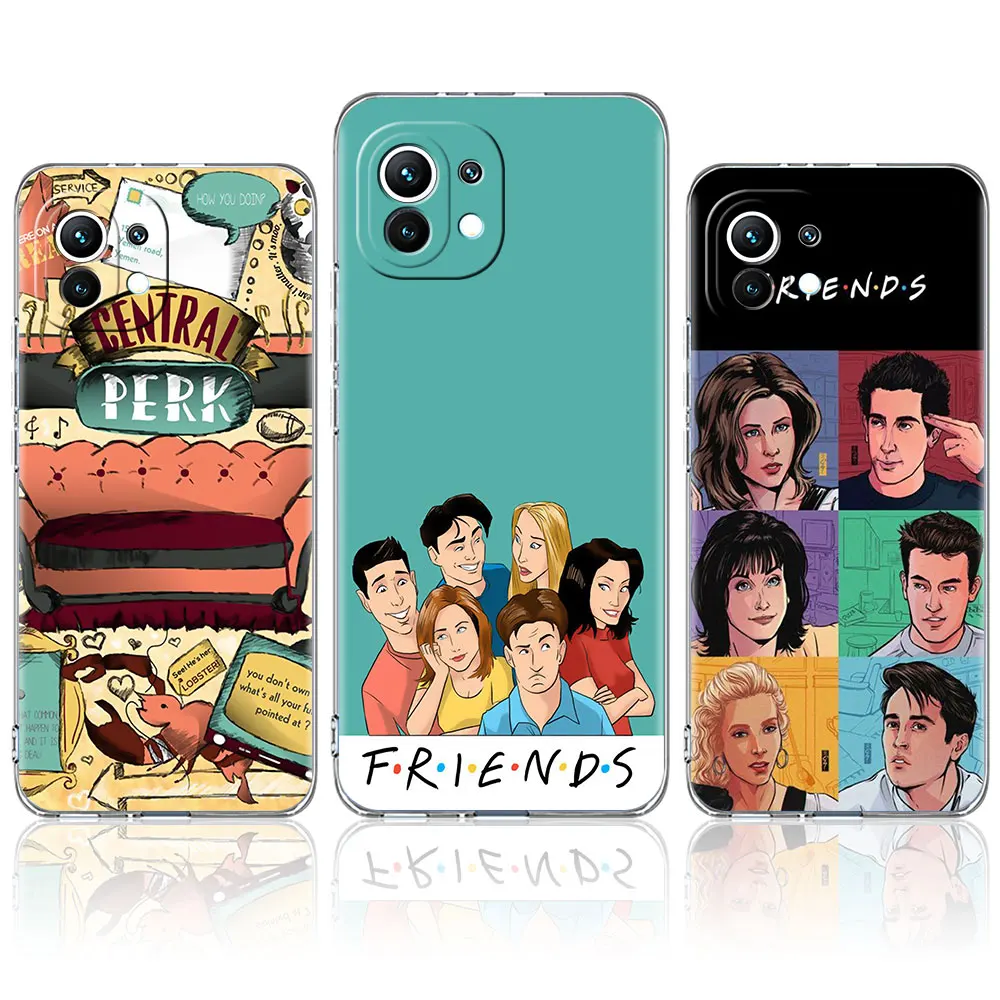 Clear Soft Case For Xiaomi Mi Poco X3 NFC 10T Pro 9T M3 11 Note 10 Lite F3 GT F1 Silicone Phone Cover Friends TV Coffee Fundas