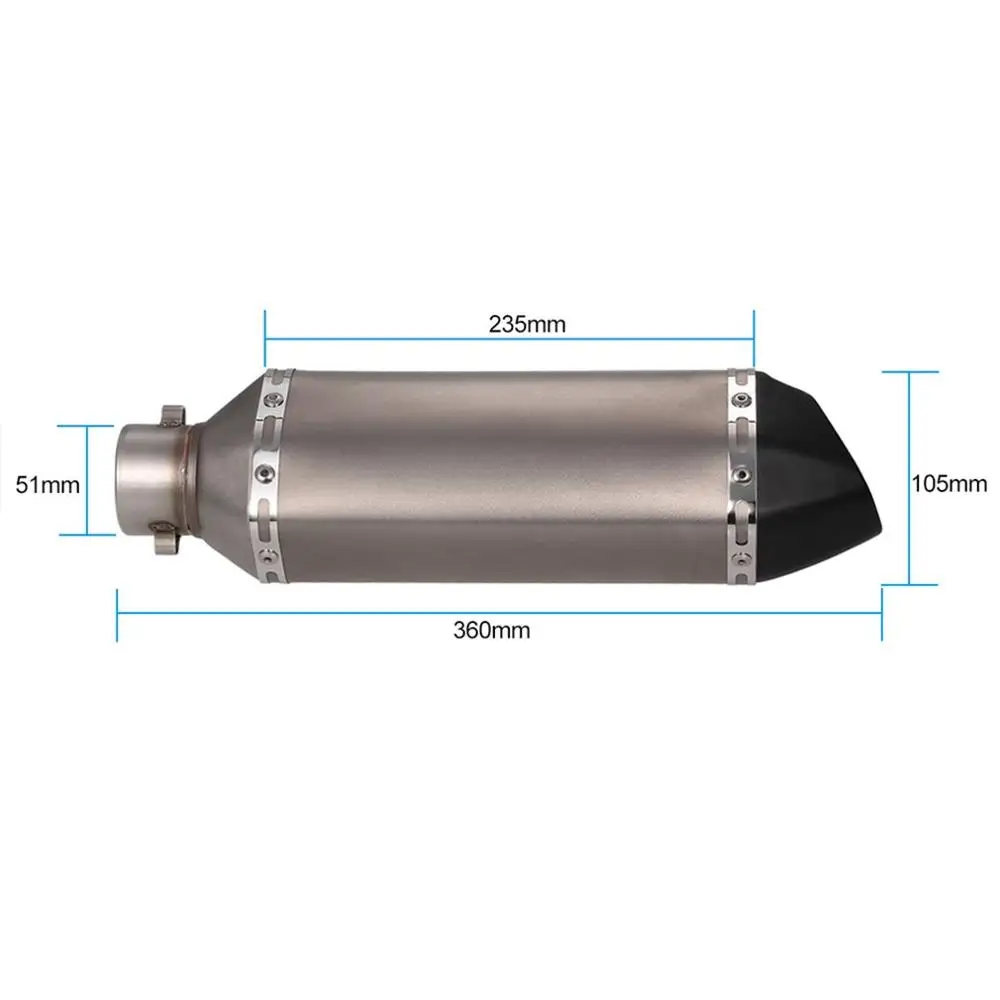 Выхлопная труба из углеродного волокна для мотоцикла, XLJ235-SH04, матовый черный глушитель для мотоцикла