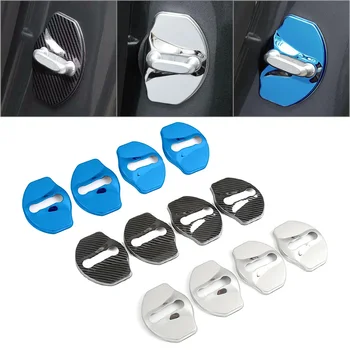 

4PCS Stainless Steel Car Door Lock Cover Door Locks Protective Decoration Covers Guard For Tesla Model 3 Auto Parts Accessories