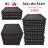 24PCS 300x300x25mm Studio Acoustic Foam High Density Flame Retardant Soundproofing Protective Sponge Pyramid Absorption Panel ► Photo 1/6