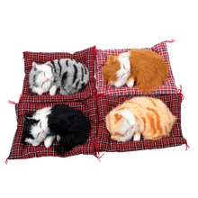 Милая имитация спящих кошек автомобиль-Стайлинг украшение дома автомобиля украшения милые плюшевые котята кукла игрушка украшение приборной панели