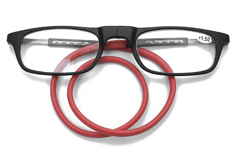 Unisex Magnet Neck Hanging Reading Glasses Men And Women Foldable Upgraded Presbyopia Glasses+1.00+1.25+1.50+1.75+2.00+2.25+2.5