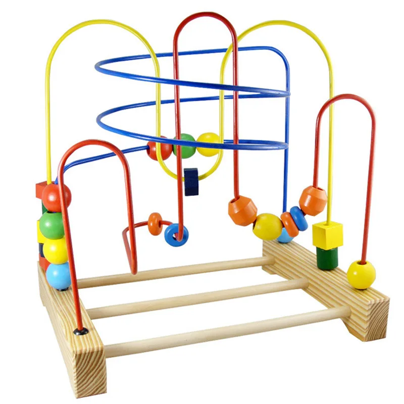 

White Box Extra Large Bead-stringing Toy Wooden Baby Color Cognitive ENLIGHTEN Toy GIRL'S And BOY'S Educational Toy Wholesale