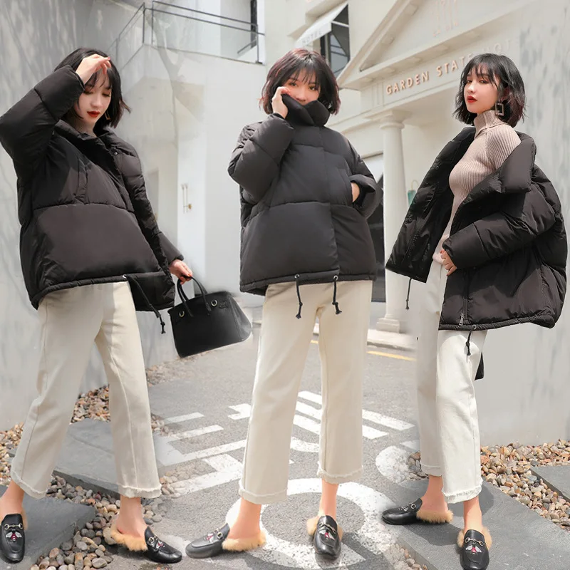 

Winter Coat down Jacket Cotton-padded Clothes Oversize Cotton-padded Jacket 2018 New Style INS down Coat Women's Short Puffy Stu