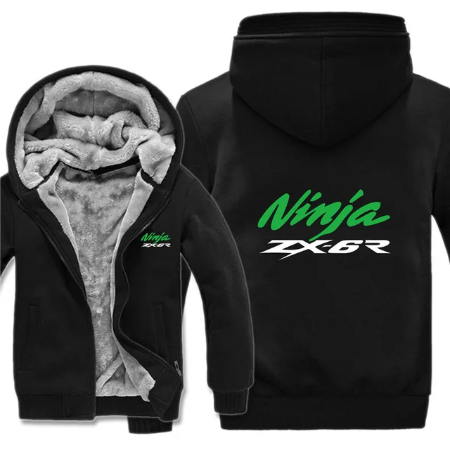 Для мотоцикла Кавасаки, ниндзя, ZX-6R, толстовки, мужские, на молнии, пальто, флис, утепленные, человек, ниндзя, ZX-6R, толстовка, пуловер - Цвет: 1