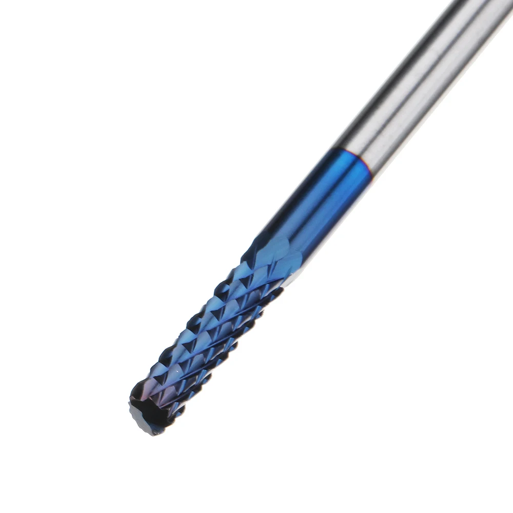 

Hot New 10pcs 3.175 Shank Blue Coated CNC End Mills Carbide Milling Cutter Router Bit For Milling Machine PCB Engraving