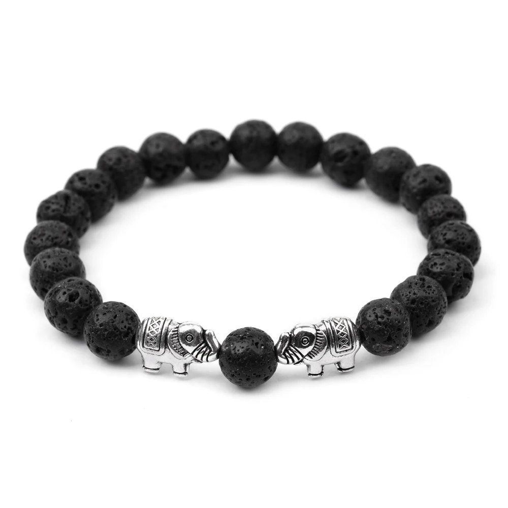 Buddha Bracelets Рейки 7 чакра браслеты для мужчин и женщин черный Лава серебряный с натуральным камнем Будда молитва бусины терапевтическая Энергия исцеления браслет BC374 - Окраска металла: Buddha Bracelets