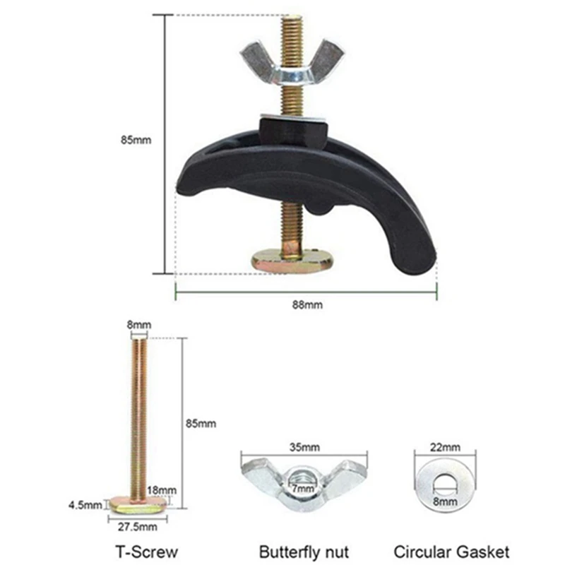 wood work bench 3Pcs M6 Hand Adjusting Nut /Bakelite Star Type Plastic Head Handle Nuts & 6 Pcs 85mm Bow Plate Kits, Platen Fixture wood pellet machine for sale