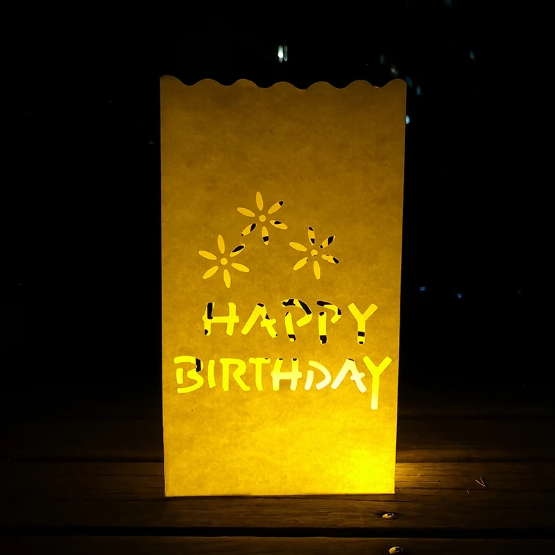 20 шт./партия в форме сердца Чай светильник держатель Luminaria Бумага Фонари пакет для свечки для рождественской вечеринки на открытом воздухе Свадебные украшения