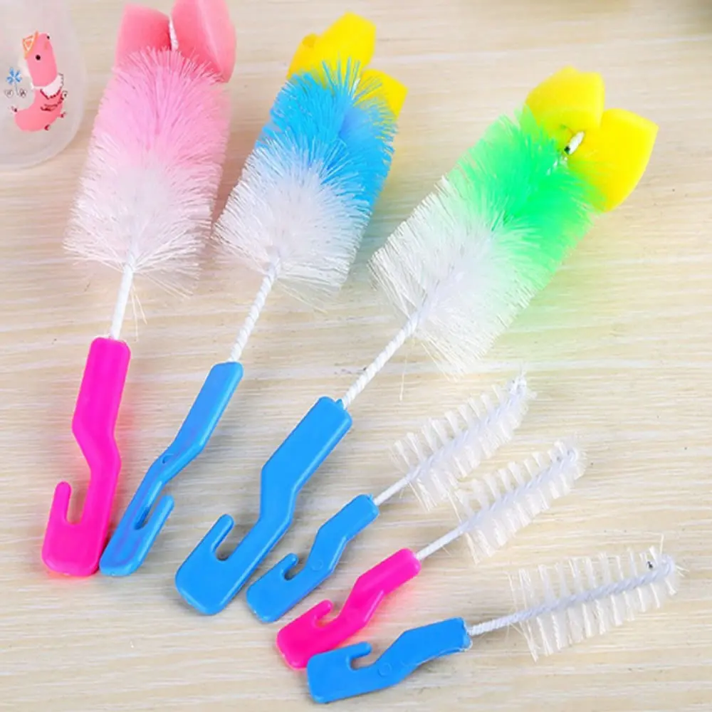 

Набор Щеток Для Чистки детских бутылочек, 360 градусов, вертикальная нейлоновая щетка, 2 предмета, 1 шт./партия, Детская щетка для чистки бутылочек с молоком