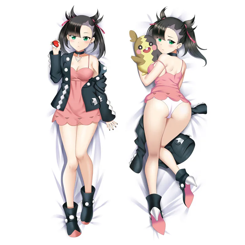 

Japan Hot Anime Game Pokemon Dakimakura Marnie Sexy Hugging Body Pillow Cover Cushion Pillow Case Otaku Cosplay DIY Custom Gift