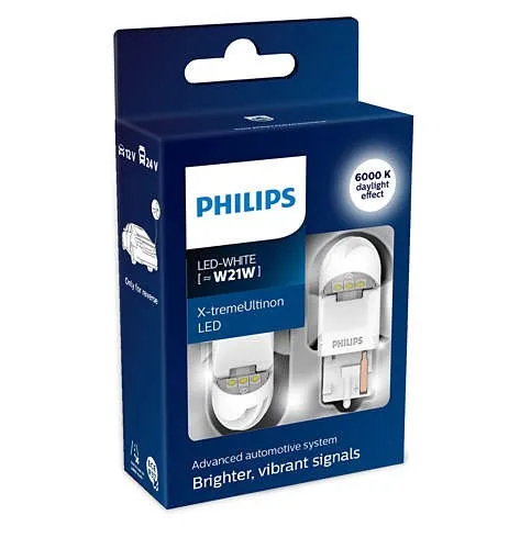  Lamp W21W 12/24V-LED 17W (W3x16d) 6000K White-tremeUltinon LED Gen2 (pkg of 2 PCs PHILIPS 11065XUWX - 10000007838871