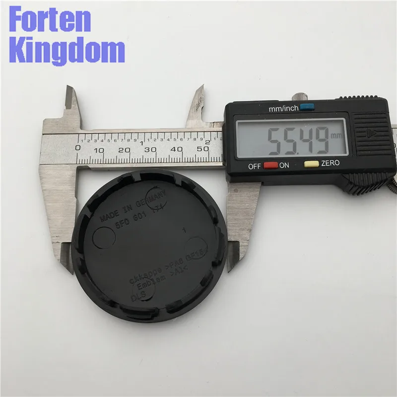 Forten Kingdom 4 шт. для сиденья Ibiza Leon автомобиля 55 мм черный, серебристый ABS обод колеса концентратор центр крышки Hubcap 5F0 601 171