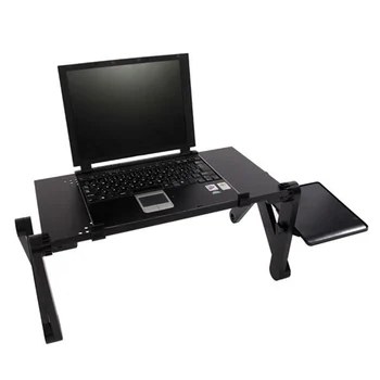 

Foldable Laptop Stand Desk Aluminum Alloy Notebook Tablet PC Adjustable Bed Table with Mouse Panel