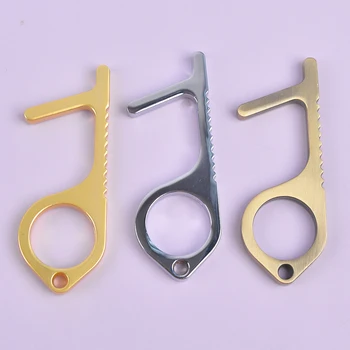 

Hygiene Hand Antimicrobial Metal Keychain EDC Door Opener Multifunctional Key Chain Rings Family Member Key Keychains Pendant