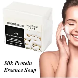 100g Body Cleaning Wash Face Anti-Acne Brighten Skin Whitening Oil Control Moisturizing Silk Protein Essence Soap