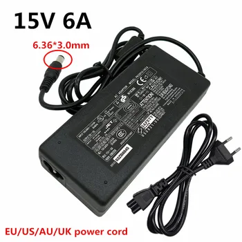 

15V 6A 6.36*3.0mm Power Supply EU US UK AU plug universal power adapter For Toshiba Satellite A100-049 F20 F30 Laptop Charger