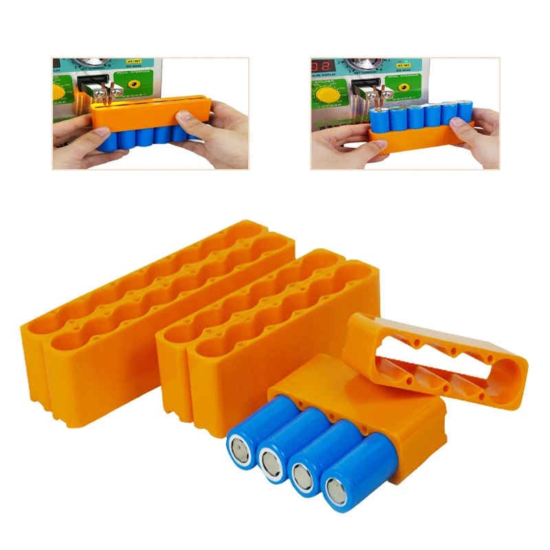SUNKKO 18650 lithium battery welding fixture single row double side spot welder spot welding battery pack plastic fixing fixture