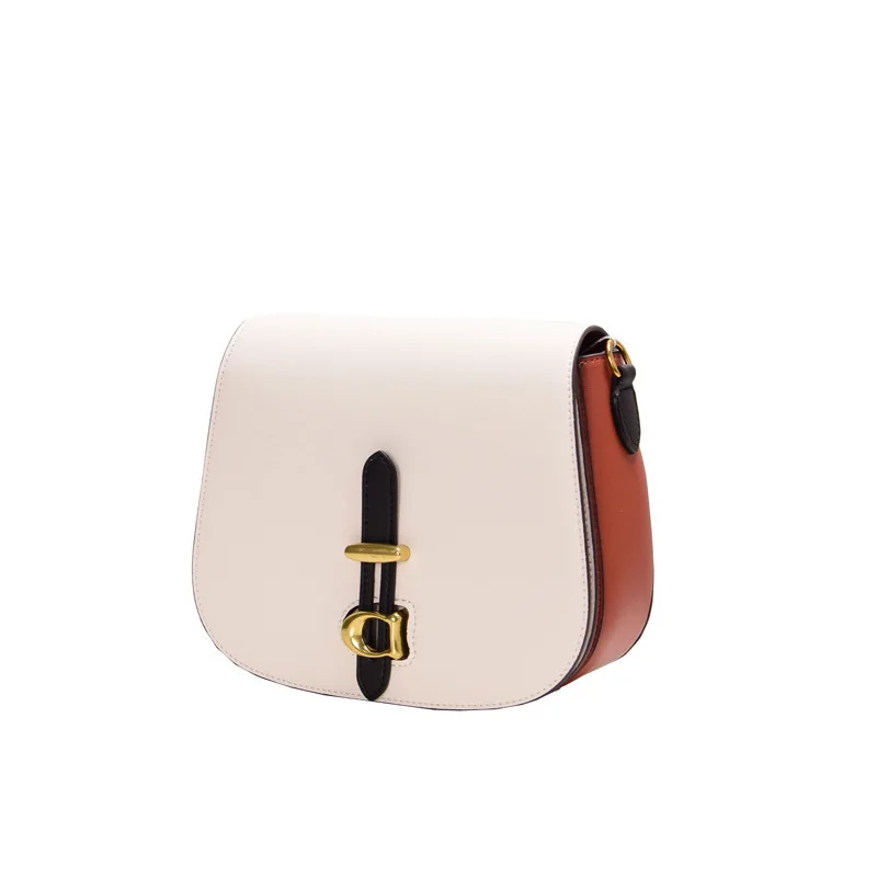 

2019 Saddle Package New Design Genuine Leather bag Concise Single Shoulder Span Package Crossbody Fashion For Women korean Style